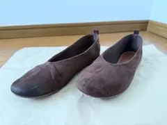 H&M スエード調 フラットパンプス ブラウン