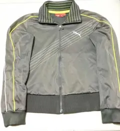 ❤️【Y2K】PUMA プーマ トラックジャケット M グレー×ネオンイエロー