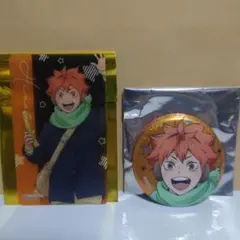 ハイキュー コスモワールド 日向翔陽 缶バッジ クリアカード