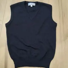 Vネック スクールベスト 濃紺 130cm