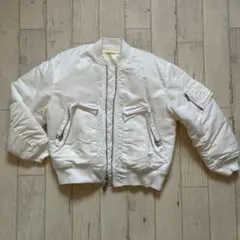 Oriens オーリエンスMA-1風ビッグポケットジャケット 白 リバーシブル