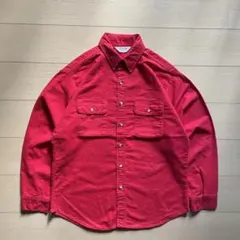 70s 80s FIVE BROTHER USA製 シャモアクロスシャツ レッド