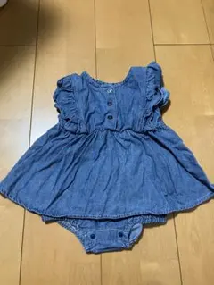 BREEZE デニムワンピース風ロンパース