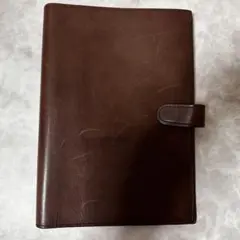 ダークブラウン レザー 手帳カバー　　コーチ