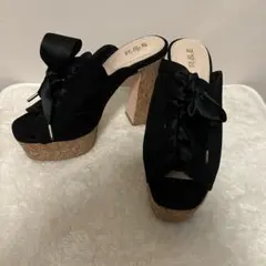 最終値下げR&E ウェッジソールサンダル　ヒール高め　Mサイズ