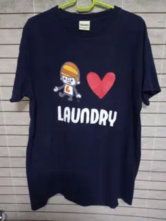 Laundry　ネイビー 　Tシャツ 　Ｌ　古着　日本製　６