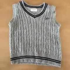 CHERUBIC ケーブルニット ベスト グレー