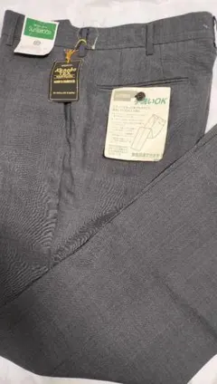 未使用品☆Kanebo TEX メンズスラックス グレー ウール混