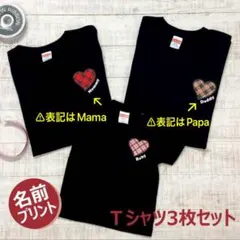 家族 おそろいTシャツ 3枚セット シンプル