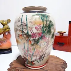 九谷焼　陶器 花瓶 竹 梅 縁起物 九谷焼 陶器 花瓶 竹 梅 縁起物 | Mercari
