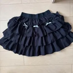 SHEIN ブラックフレアミニスカート