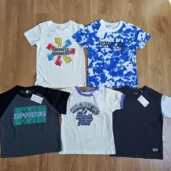 ①新品　１１０センチ　男の子　半袖　Tシャツ　5枚セット　かっこいい　カラフル