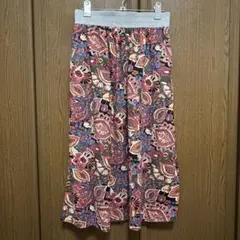 エスニック アジアン 総柄 花柄 スカート ロングスカート ポケット付きのサムネイル