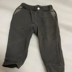 BEAR チェック柄ポケット 黒パンツ 80cm