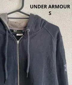 アンダーアーマー フルジップ パーカー ブラック Sサイズ 裏起毛 海外古着