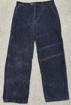 ネイビー コーデュロイ パンツ 古着 青