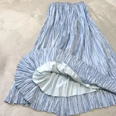 【定価7.1万】Drawer 裏地シルク100％ プリーツロングスカート 36のサムネイル