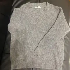 MINIMINI STORE グレー Vネック セーター