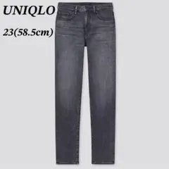 ユニクロ　スリムストレートハイライズジーンズ　デニム　ウォッシュ加工　ストレッチ