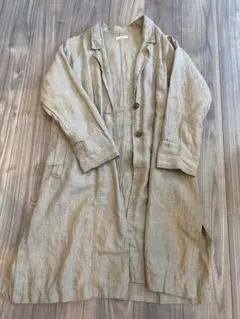 【とも様専用】ベージュ リネン ロングコート