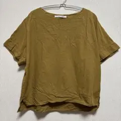 「即日発送」M Lugnoncureカジュアル 半袖 Tシャツ マスタード