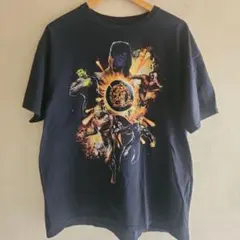 マーベル キャラ集合Tシャツ Avengers 黒