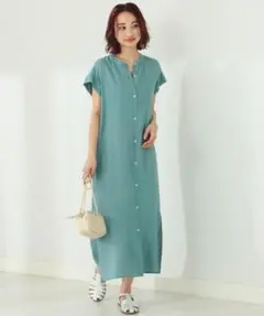 B:MING by BEAMS バンドカラー シャツ ワンピース