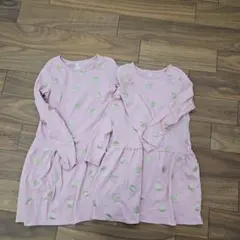 H&M ピンクドット柄 ワンピース 110、120cm 2枚セット