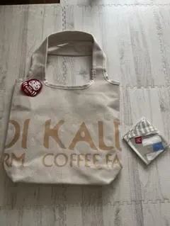 未使用 カルディ 2026福袋ベージュ エコバッグ 手拭い