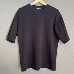 UNIQLO Uエアリズムコットンオーバーサイズシャツ5分袖09BLACK L