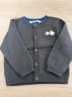 familiar ファミリアグレー カーディガン 80