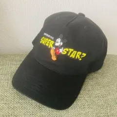 ディズニー　キャップ　帽子　ミッキー　黒　ブラック