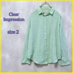 【Clear Impression】 (2) シャツ 長袖 レディース 麻30%のサムネイル