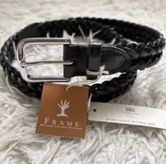 【極上編み 美品】ホワイトハウスコックス　メッシュベルト　32インチ　ブラック 専用です。 White House Cox レザーメッシュベルト ホワイトハウス