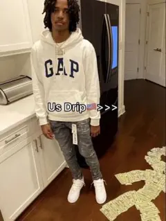 GAP 裏起毛 フーディ パーカー S フード付き us uk drip 古着