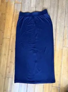 ユニクロ　UNIQLO ネイビー スリット入り ロングタイトスカート