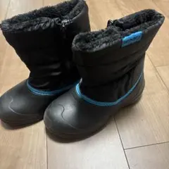 IGNIO 子供用ウィンターブーツ 黒/青22.0