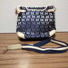 HAMANO ショルダーバッグ ネイビー 総柄
