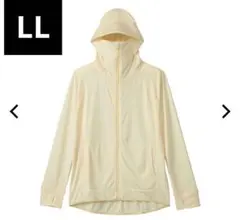 オフホワイト LL クール UVサンシェードパーカー ワークマン女子 自転車