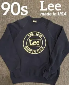 90s Lee リー サークルロゴ　ラグラン　スウェット ネイビー　 USA製