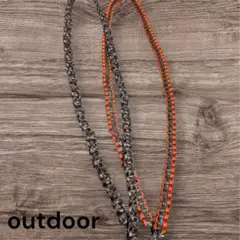 スマホショルダーストラップ オレンジ グレー　パラコード