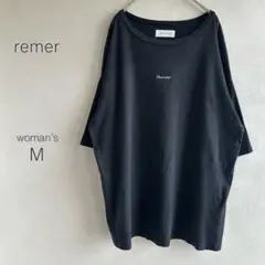 リメール Tシャツ オーバーサイズ ゆるだぼ シンプル 英字ロゴT 綿100%