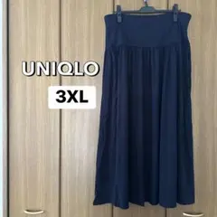 【 UNIQLO 】 〈 ユニクロ 〉ネイビー 2WAYロングスカート 3XL