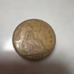 英国 1967年 エリザベス2世 1ペニー硬貨 - メルカリ