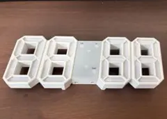 デジタル LED 置時計 壁掛け時計 ホワイト 本体のサムネイル