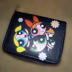 ハッピーセール★CNパワーパフガールズ　ジップ2つ折り小銭入れ財布