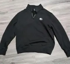 Lacoste ブラック ハーフジップ トレーナー
