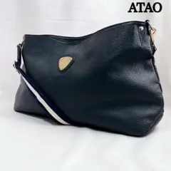 ✨希少 美品✨アタオ ショルダーバッグ チヴィ 2way モノグラム 紺