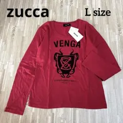 【未使用】zuccaズッカ長袖Tシャツ 赤　ロンT 新品✨タグ付き✨Lサイズのサムネイル