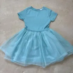 H&M エメラルドグリーン 半袖ドレスのサムネイル